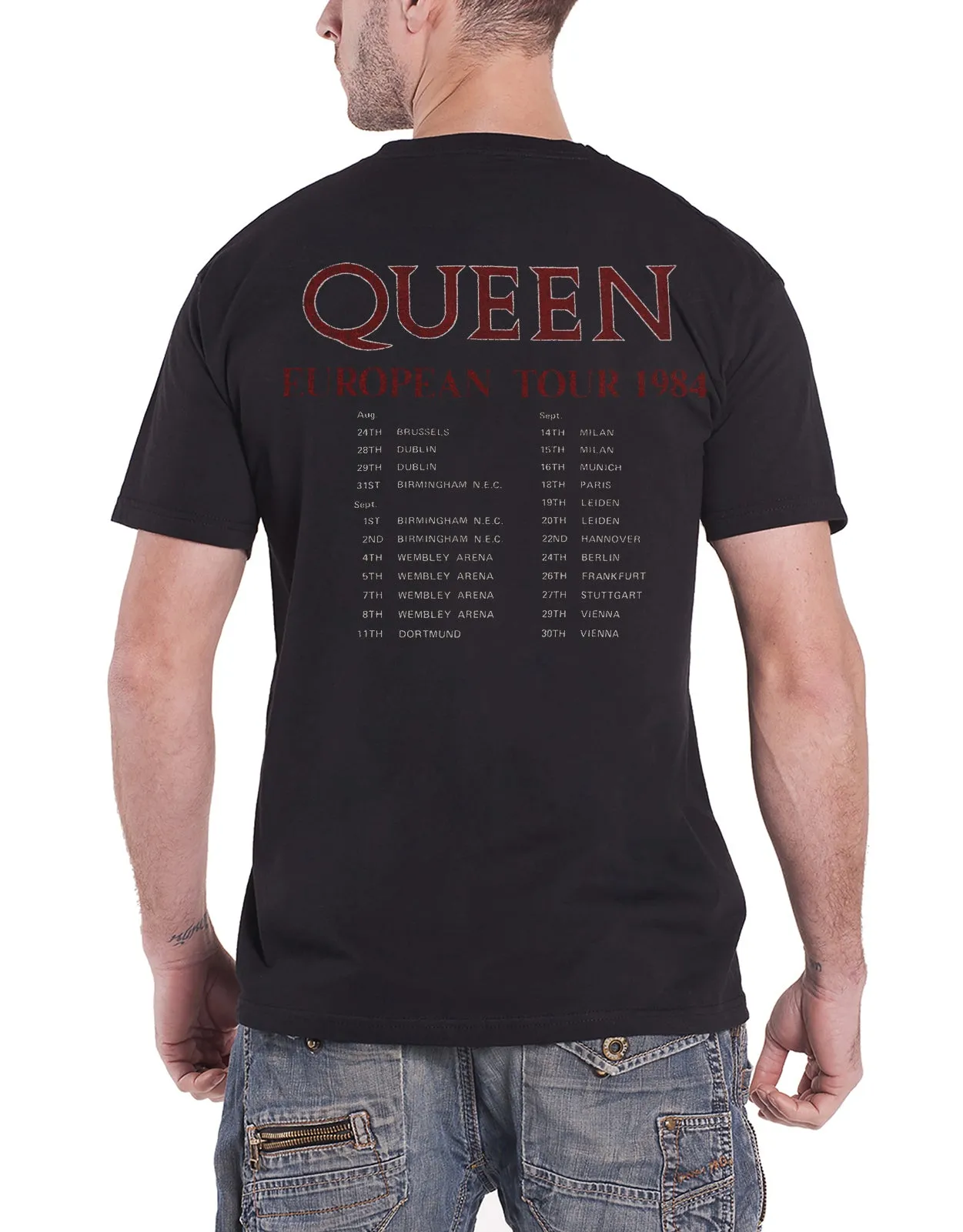 Queen European Tour 1984 T Shirt sold by Paradiso Clothing product image thumbnail 2