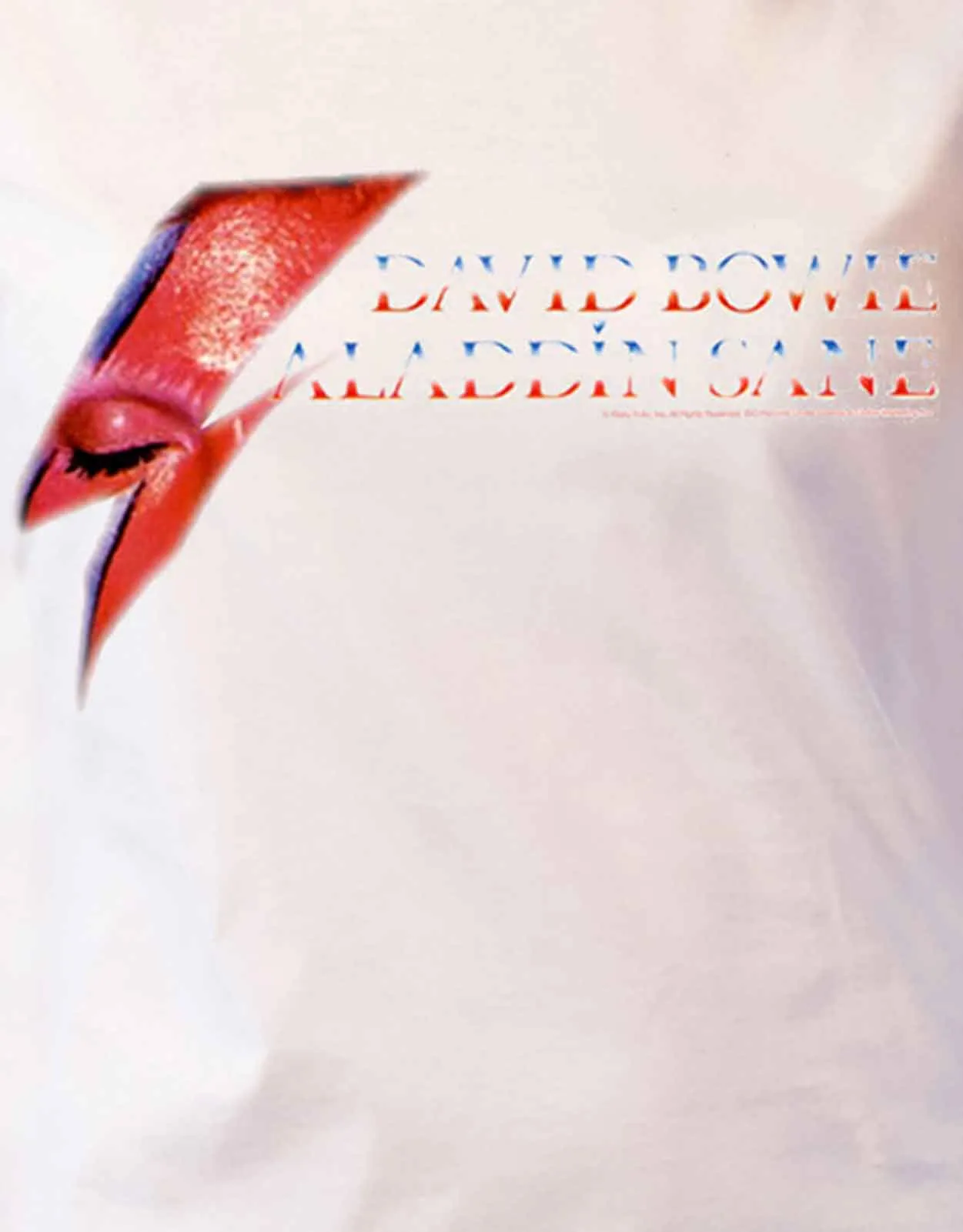 David Bowie Aladdin Sane Eye Flash Skinny Fit T Shirt sold by Paradiso Clothing product image thumbnail 2