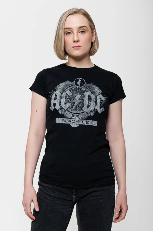 AC/DC Black Ice Album Cover Skinny Fit T Shirt sold by Paradiso Clothing