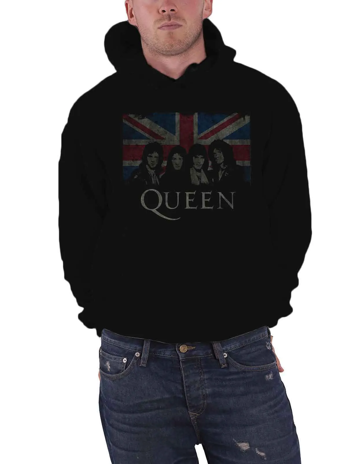 Queen Vintage Union Jack Hoodie sold by Paradiso Clothing