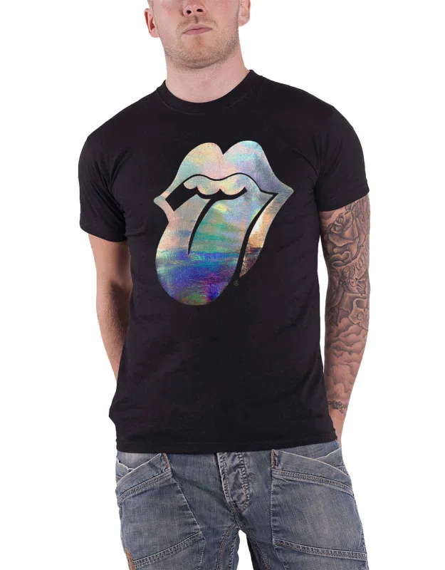 The Rolling Stones Holo Foil Tongue T Shirt sold by Paradiso Clothing