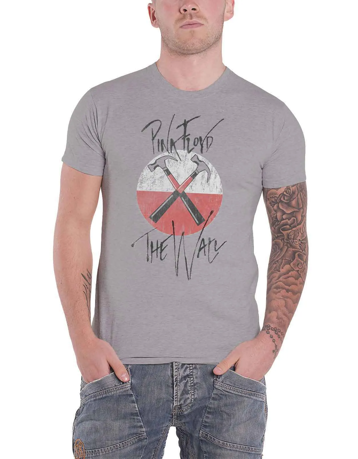 Pink Floyd The Wall Faded Hammers T Shirt sold by Paradiso Clothing