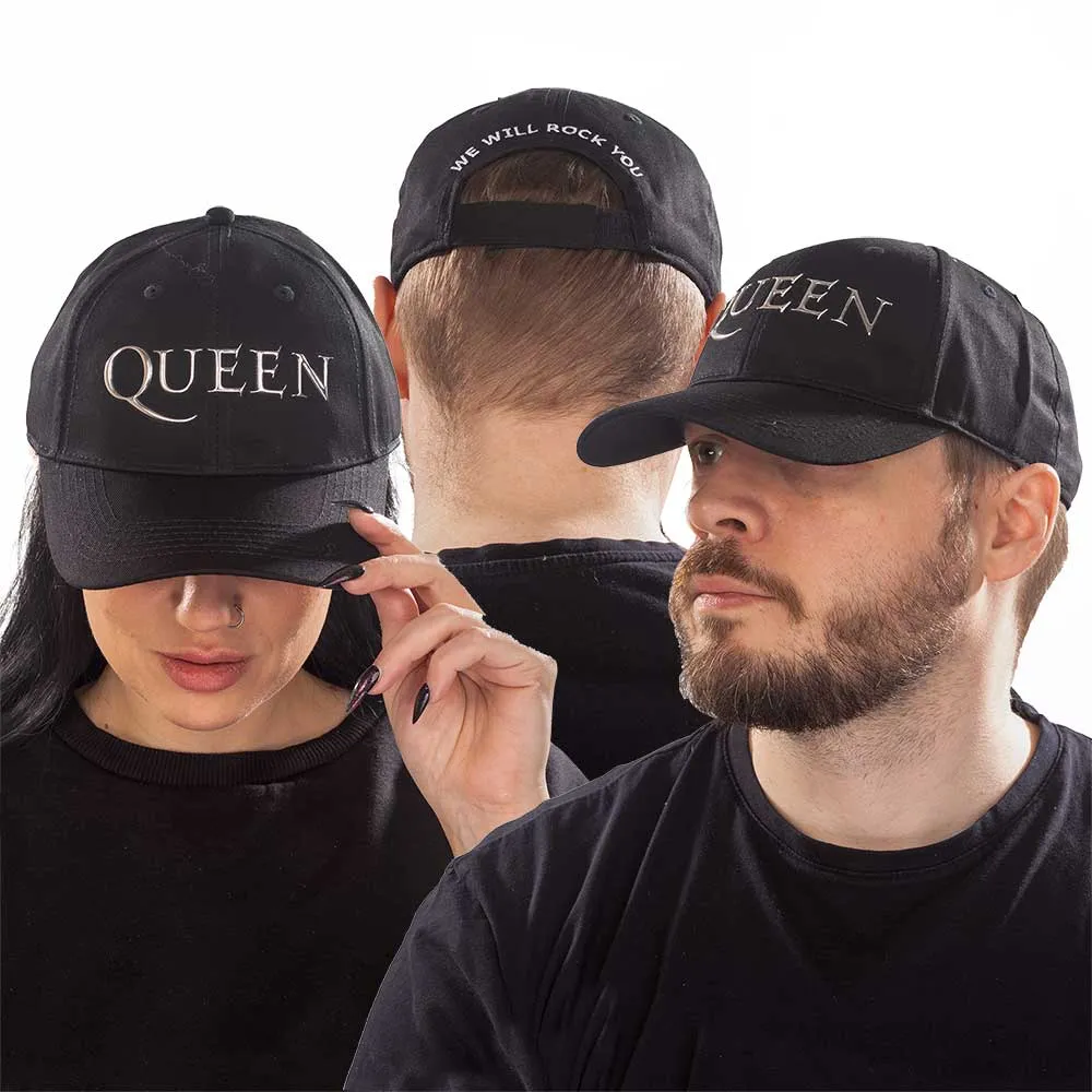 Queen We Will Rock You Chrome Logo Strapback sold by Paradiso Clothing