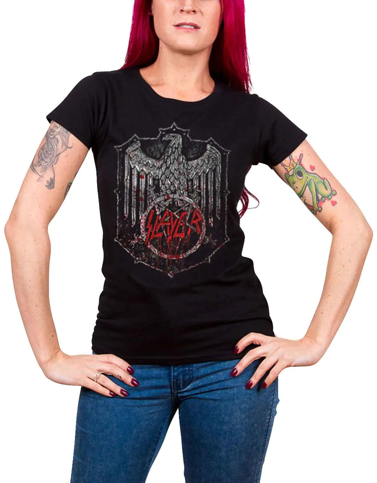 Slayer Bloody Shield Skinny Fit T Shirt sold by Paradiso Clothing