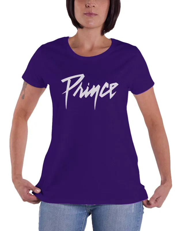Prince Text Logo Skinny Fit T Shirt sold by Paradiso Clothing