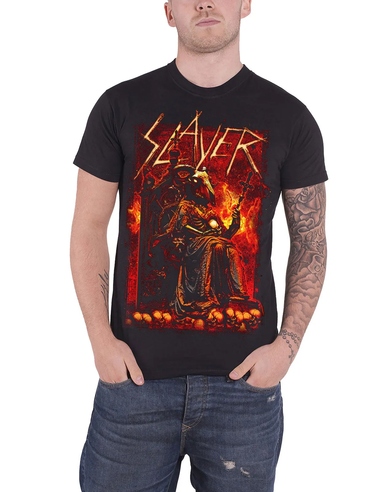 Slayer Goat Skull T Shirt sold by Paradiso Clothing
