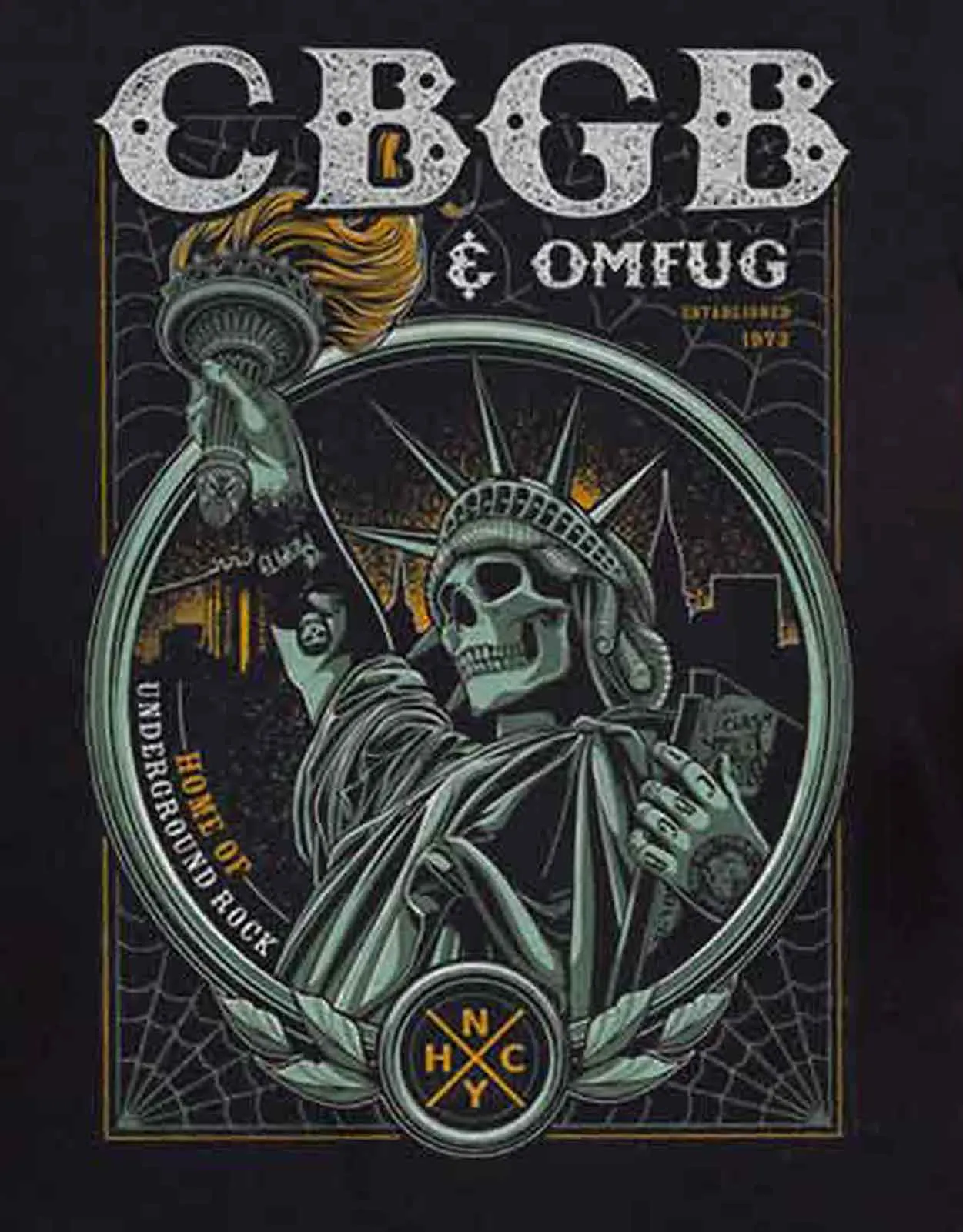 CBGB Liberty logo Skinny Fit T Shirt sold by Paradiso Clothing product image thumbnail 2