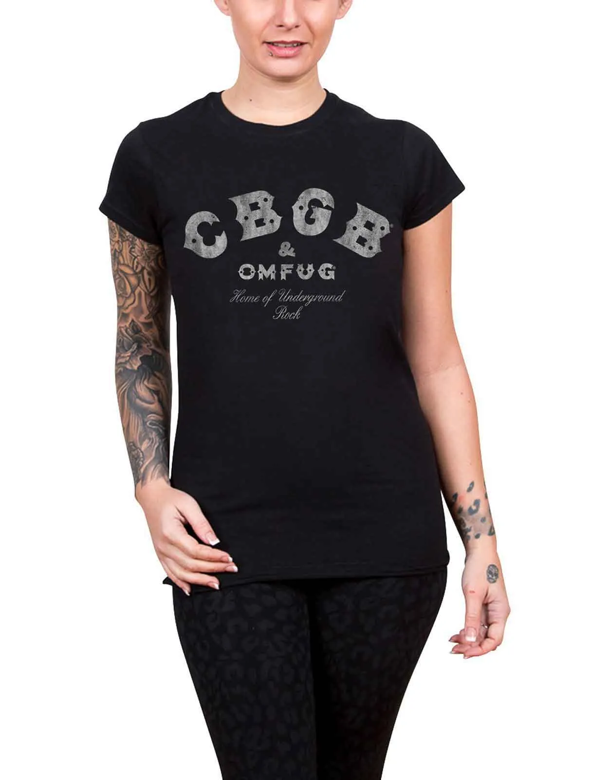CBGB Classic Logo Skinny Fit T Shirt sold by Paradiso Clothing