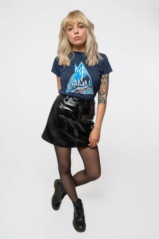 Def Leppard Triangle Logo Skinny Fit T Shirt made by Def Leppard