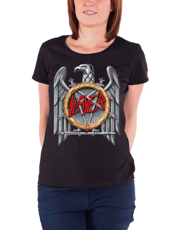 Slayer Silver Eagle Skinny Fit T Shirt sold by Paradiso Clothing