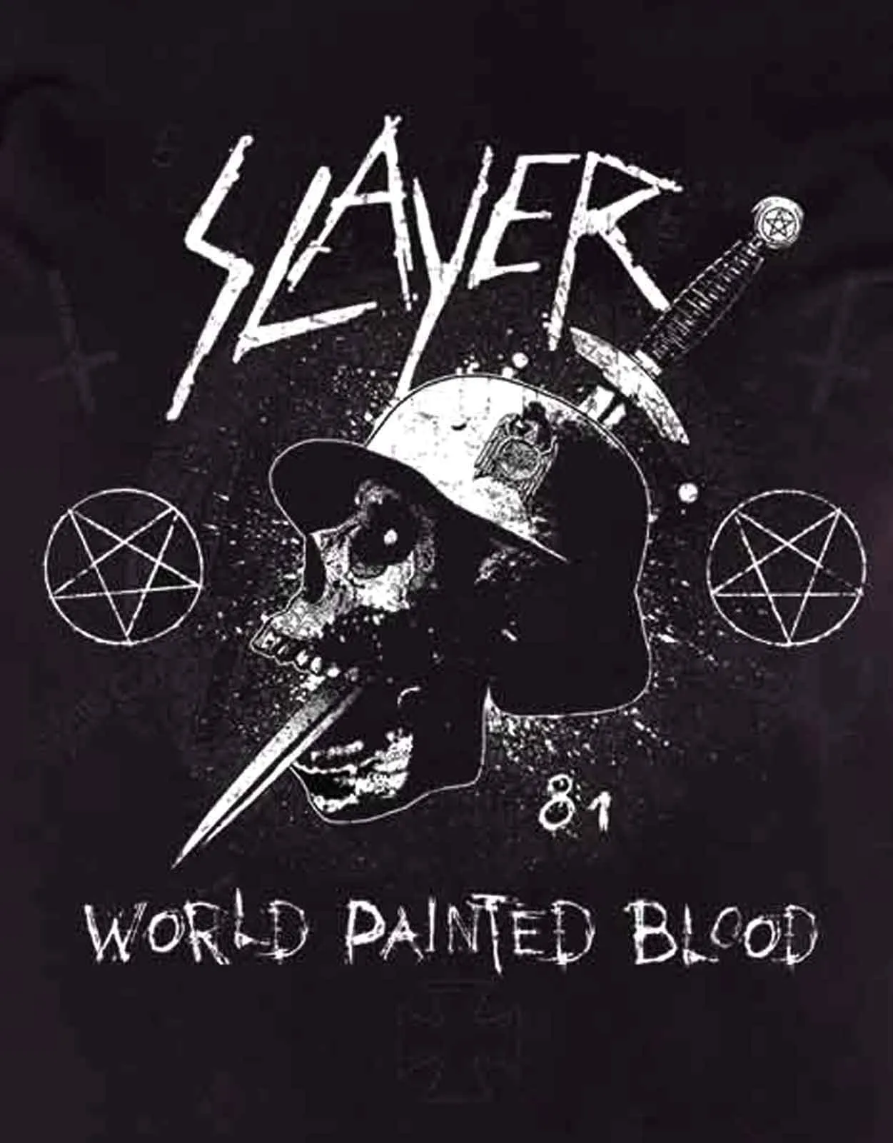 Slayer Dagger Skull Skinny Fit T Shirt sold by Paradiso Clothing product image thumbnail 2