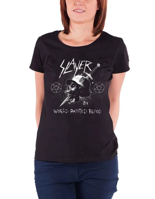 Slayer Dagger Skull Skinny Fit T Shirt sold by Paradiso Clothing