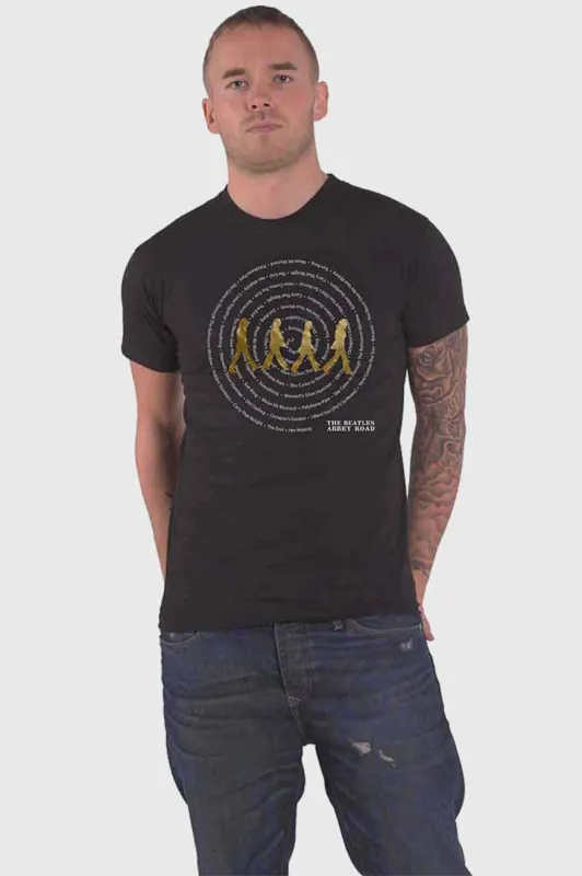 The Beatles Abbey Road Songs Swirl T Shirt sold by Paradiso Clothing