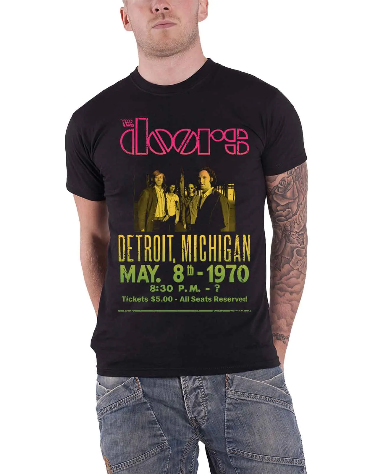 The Doors Gradient Show Poster T Shirt sold by Paradiso Clothing
