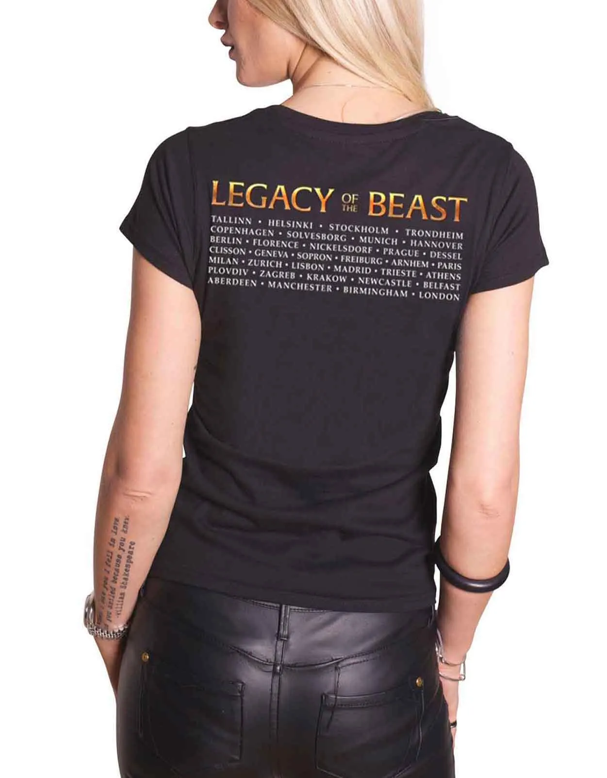 Iron Maiden Legacy of The Beast European Tour Skinny Fit T Shirt sold by Paradiso Clothing product image thumbnail 2