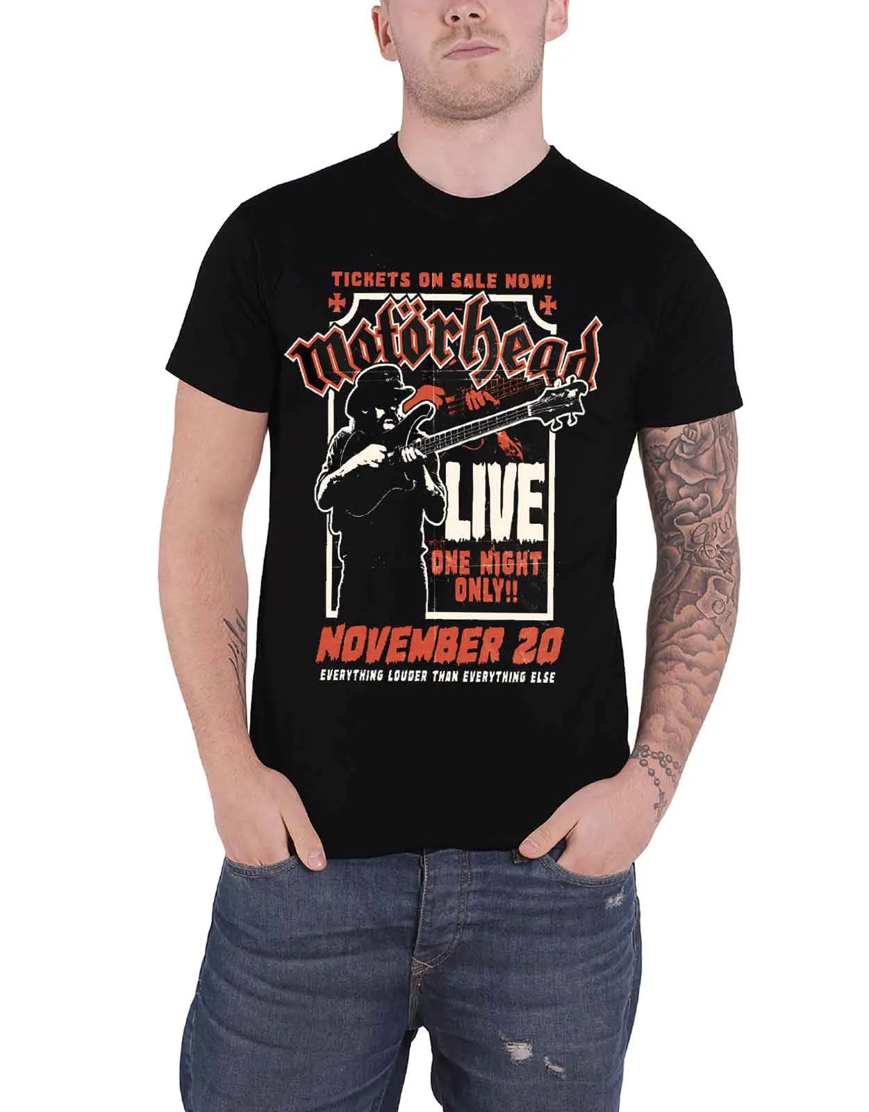 Motorhead Lemmy Firepower Flyer T Shirt sold by Paradiso Clothing