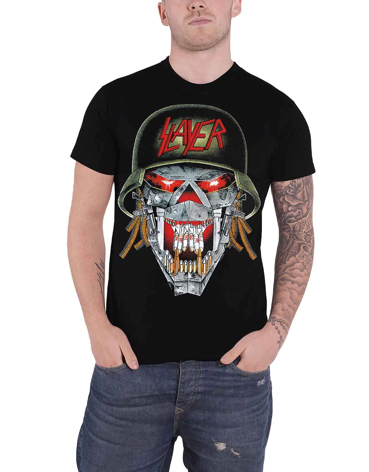 Slayer War Skull Ensemble T Shirt sold by Paradiso Clothing