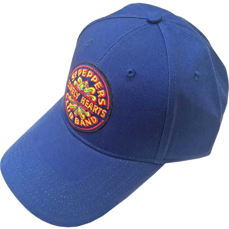 The Beatles Sgt Pepper Drum Mid Blue Baseball Cap sold by Paradiso Clothing