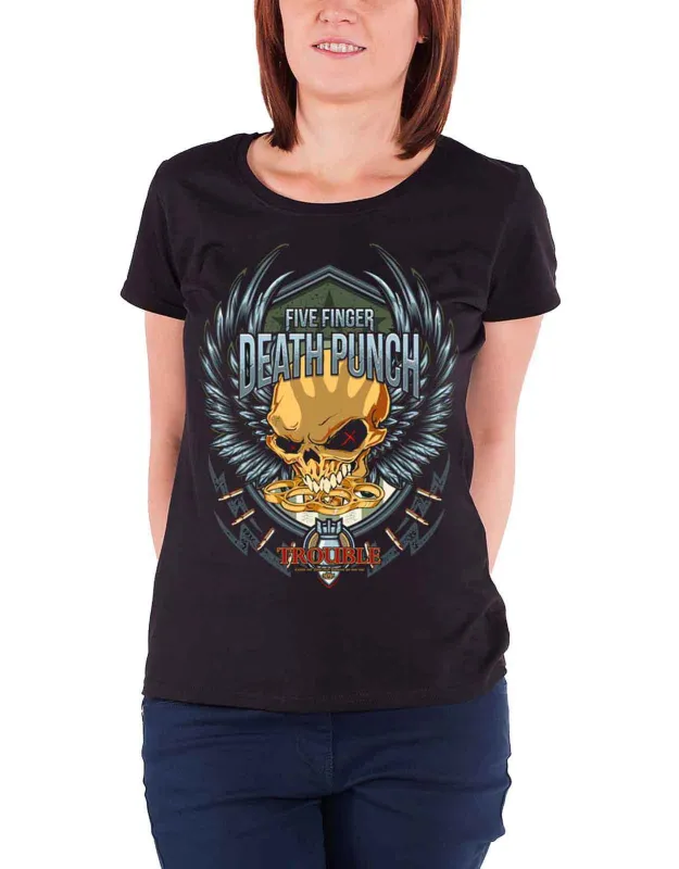 Five Finger Death Trouble Skinny Fit T Shirt sold by Paradiso Clothing