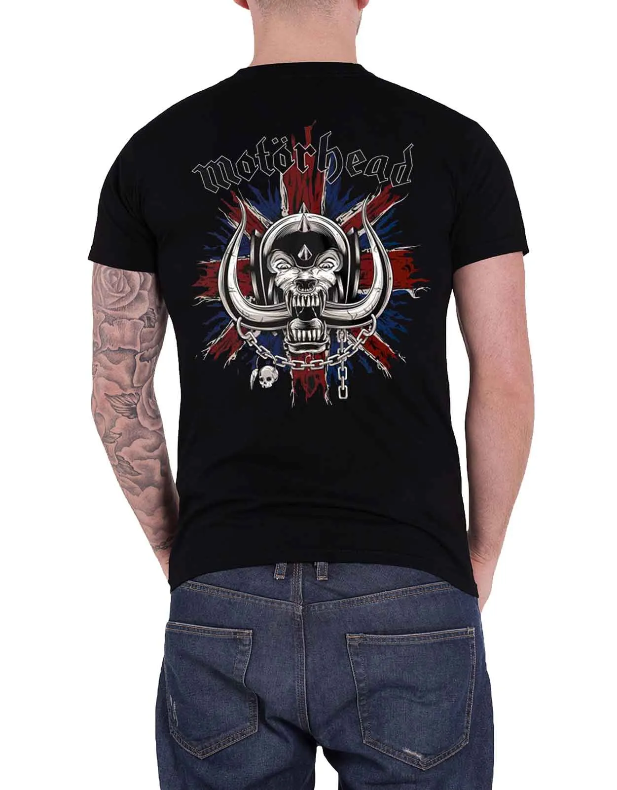 Motorhead British Flag Backprint T Shirt sold by Paradiso Clothing product image thumbnail 2
