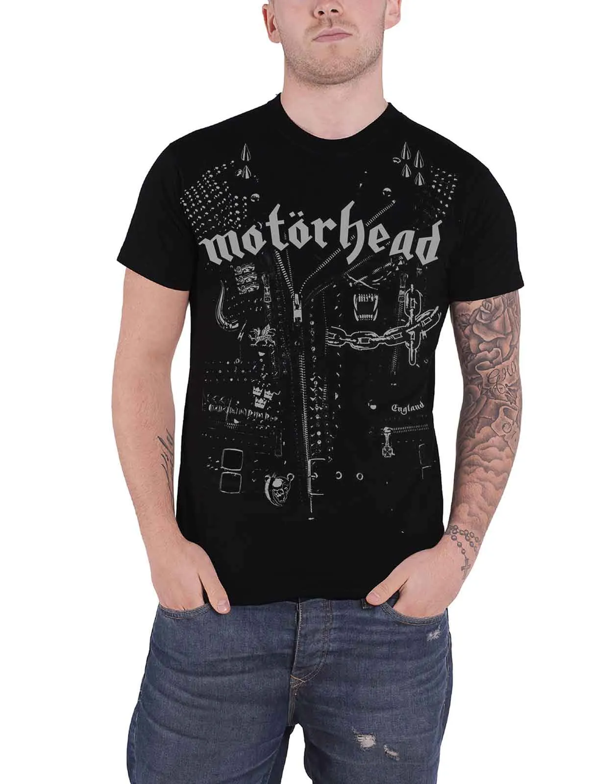 Motorhead Leather Jacket T Shirt sold by Paradiso Clothing