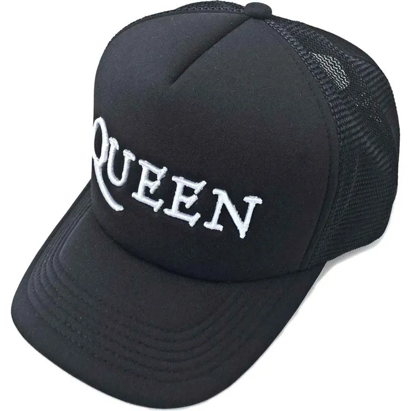 Queen Classic Band Logo Black Mesh Trucker sold by Paradiso Clothing