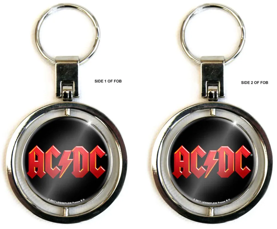 AC/DC Keyring Classic Band Logo Spinner Keychain sold by Paradiso Clothing
