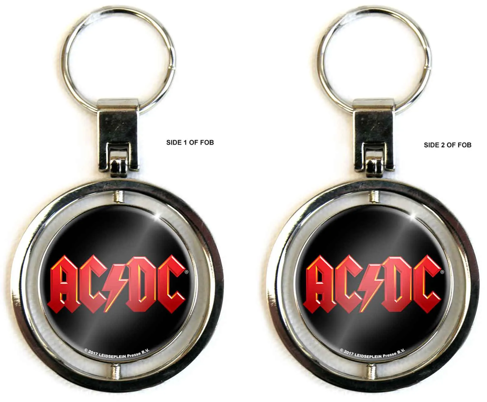 AC/DC Keyring Classic Band Logo Spinner Keychain sold by Paradiso Clothing
