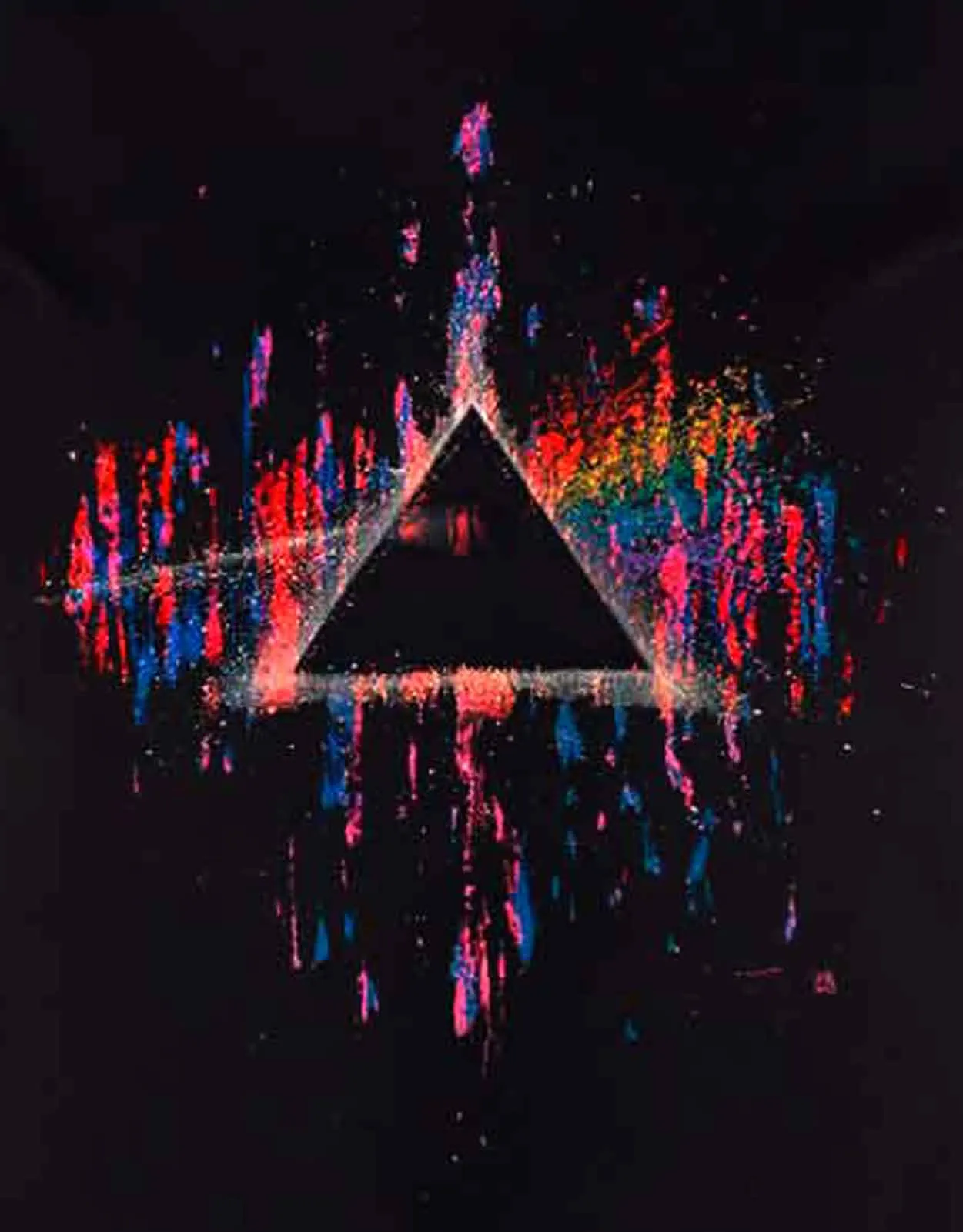 Pink Floyd Dark Side Of The Moon Blue Splat Skinny Fit T Shirt sold by Paradiso Clothing product image thumbnail 2