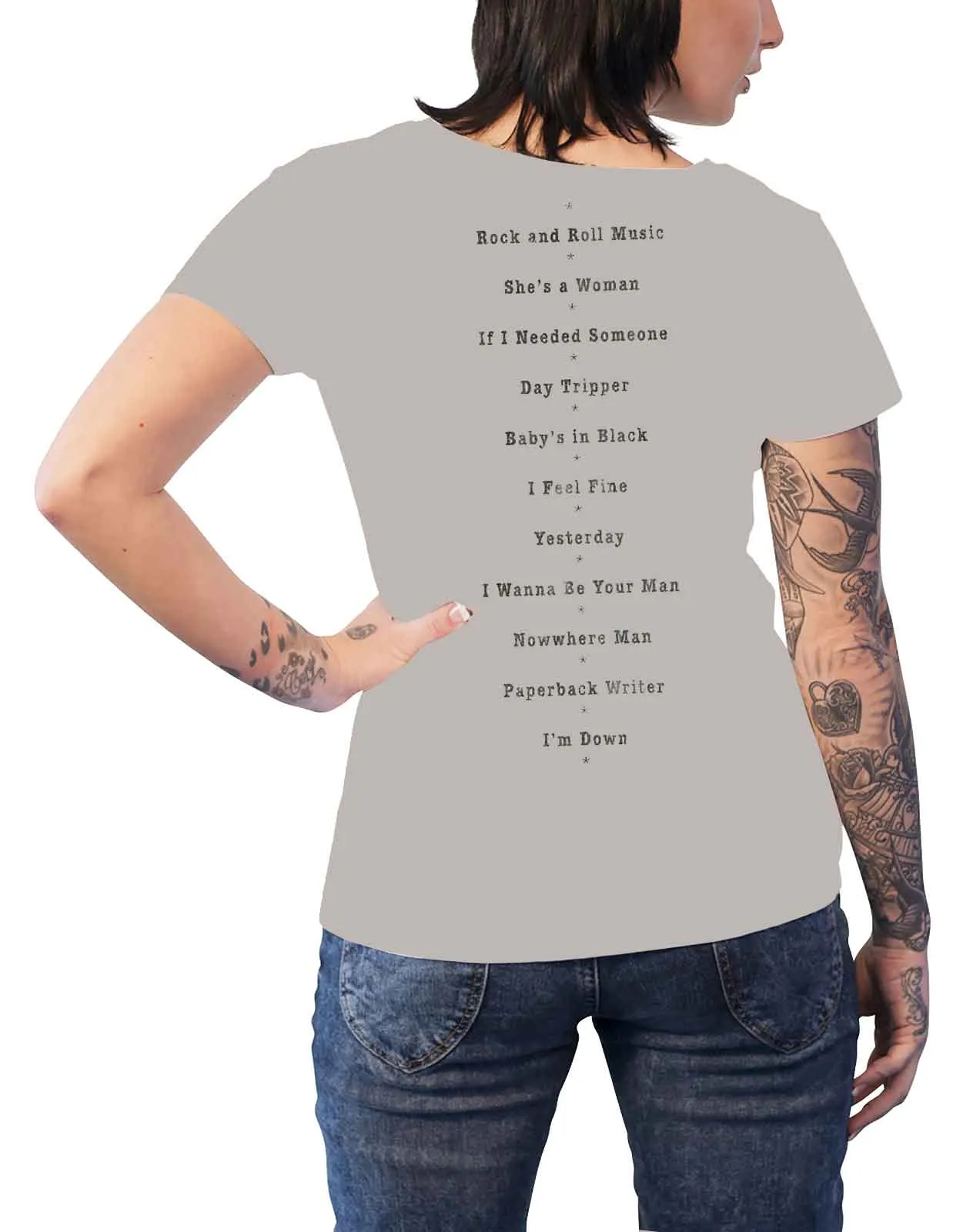 The Beatles Budokan Set List Skinny Fit T Shirt sold by Paradiso Clothing product image thumbnail 2