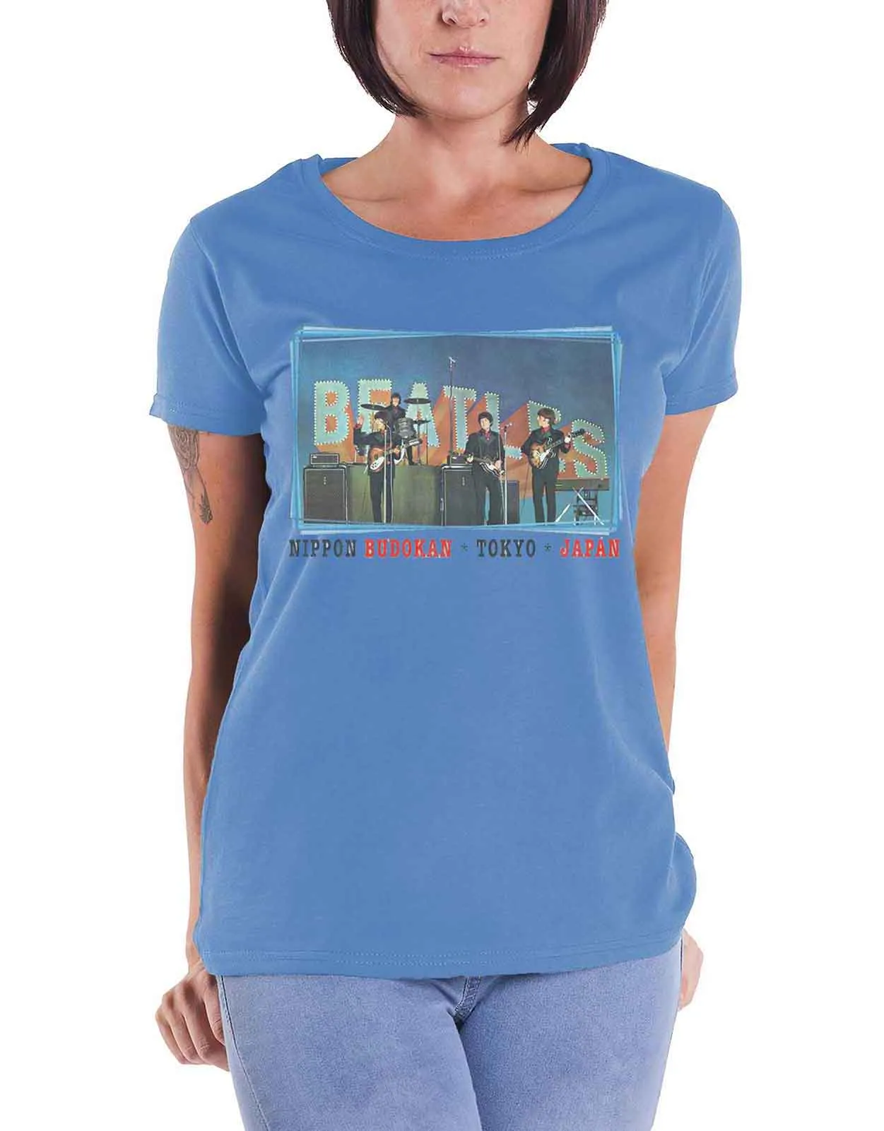 The Beatles Nippon Budokan Japan Skinny Fit T Shirt sold by Paradiso Clothing