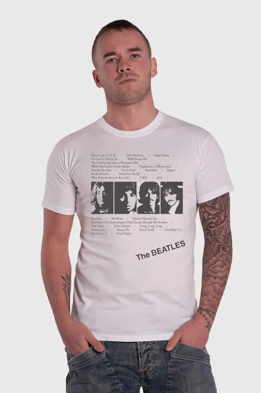 The Beatles White Album Tracks Back Print T Shirt sold by Paradiso Clothing