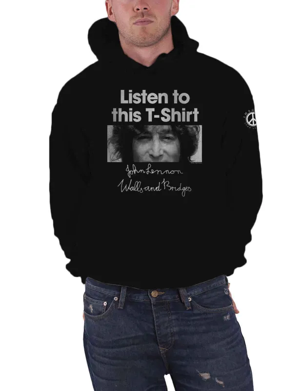John Lennon Listen Lady Hoodie made by Paradiso Clothing