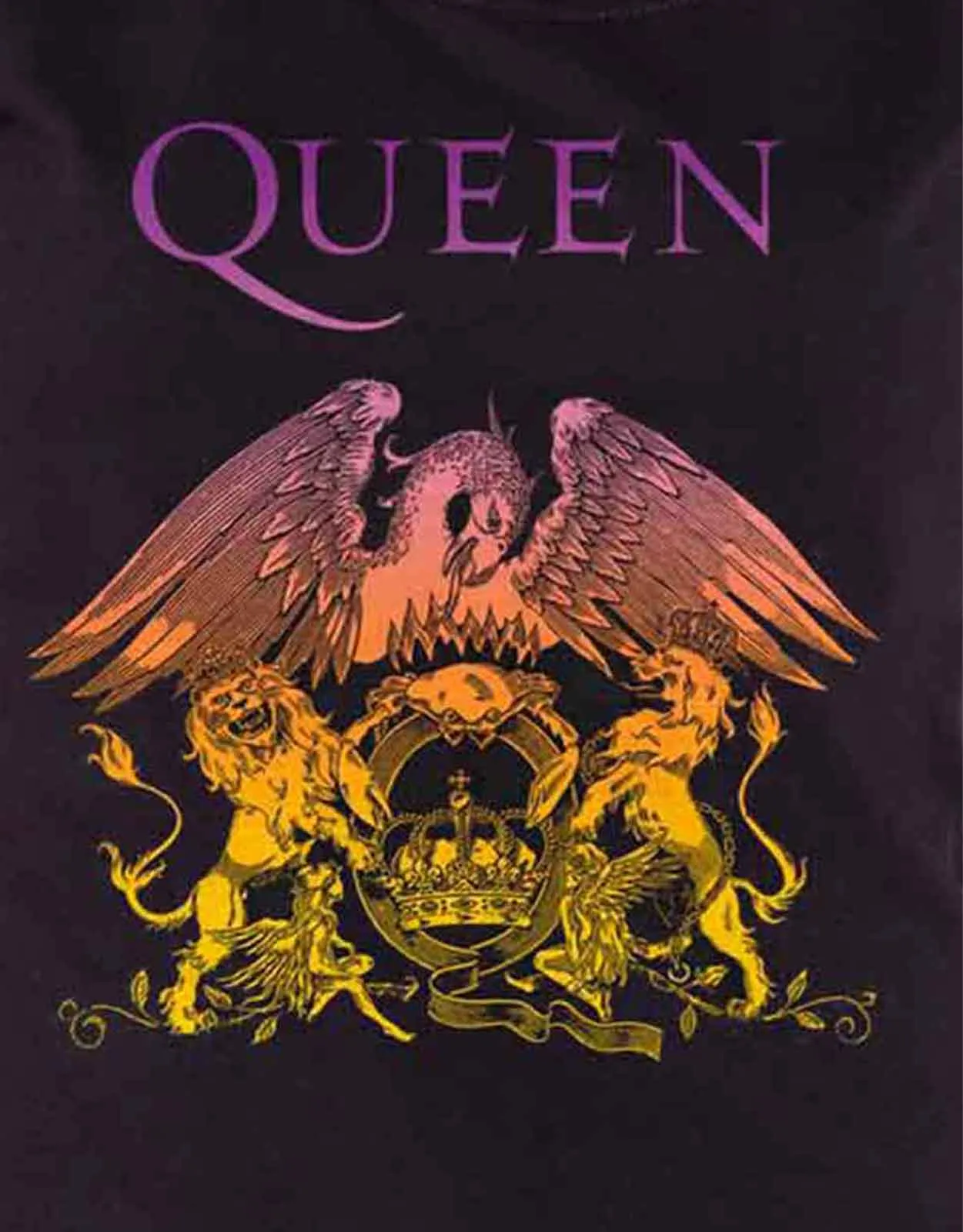 Queen Gradient Crest Skinny Fit T Shirt sold by Paradiso Clothing product image thumbnail 2