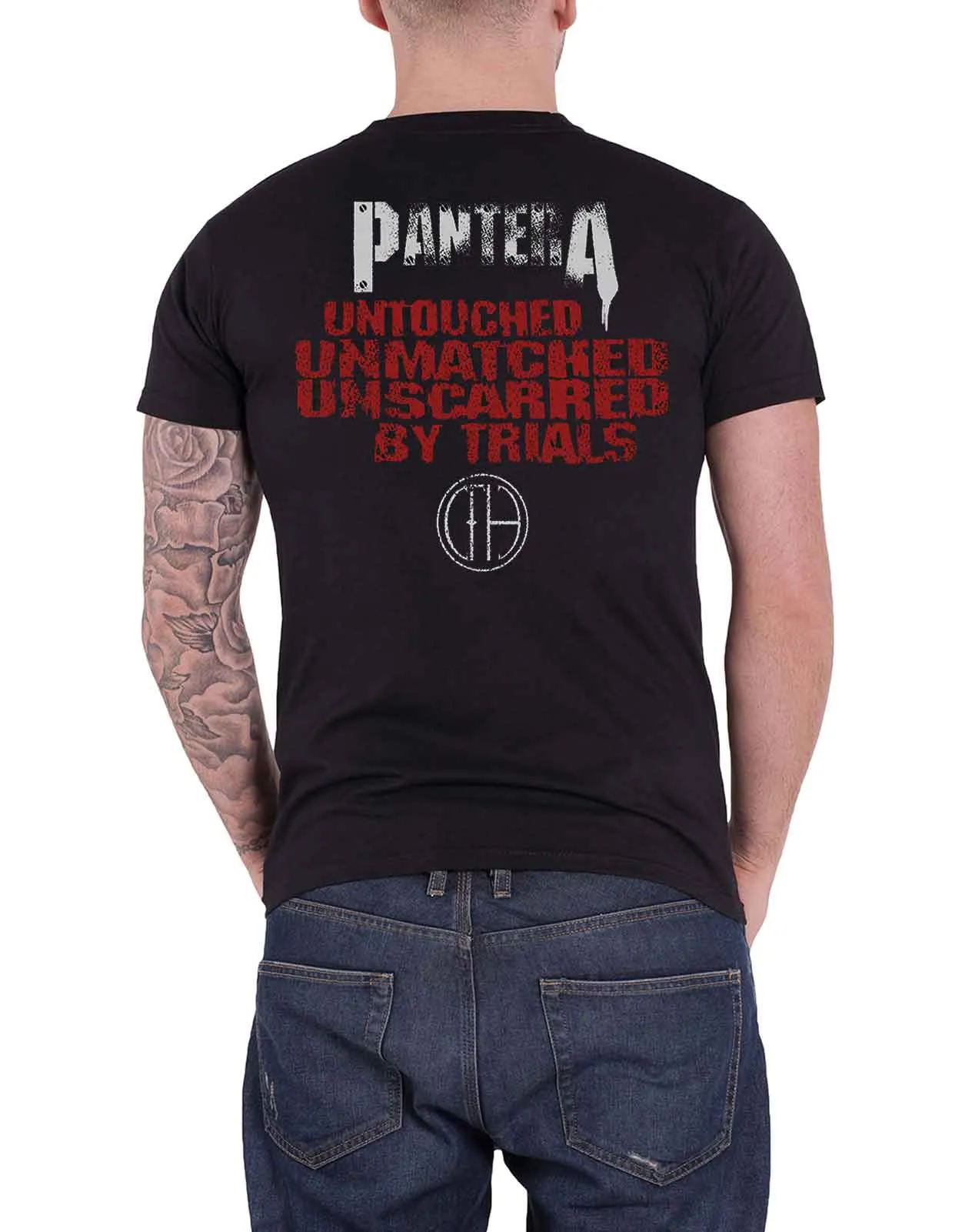 Pantera Horned Skull Stencil T Shirt sold by Paradiso Clothing product image thumbnail 2