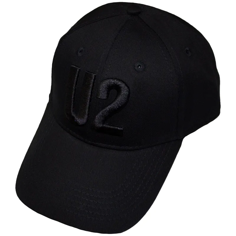 U2 Black On Black Band Logo Strapback sold by Paradiso Clothing