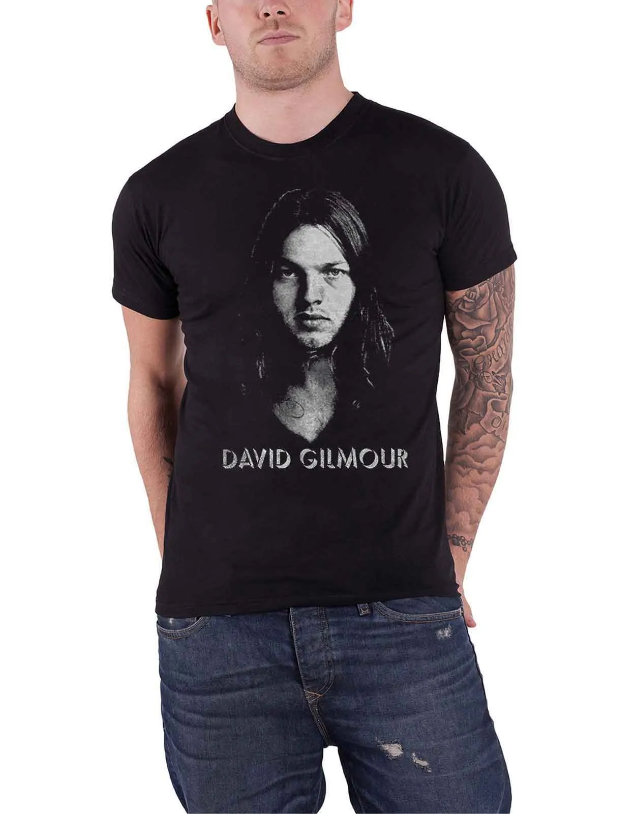 David Gilmour Halftone Face T Shirt sold by Paradiso Clothing