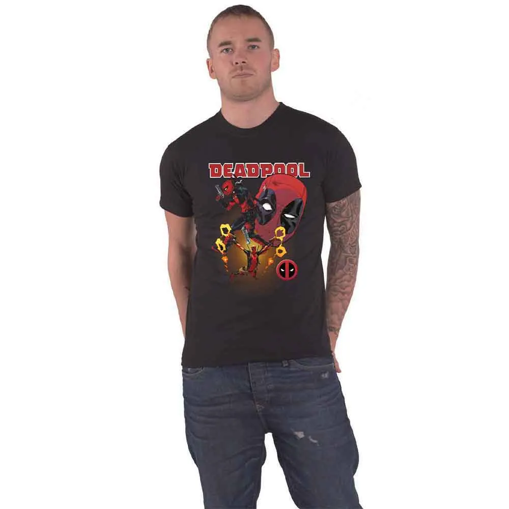 Deadpool T Shirt Collage new Official Marvel Black sold by Paradiso Clothing