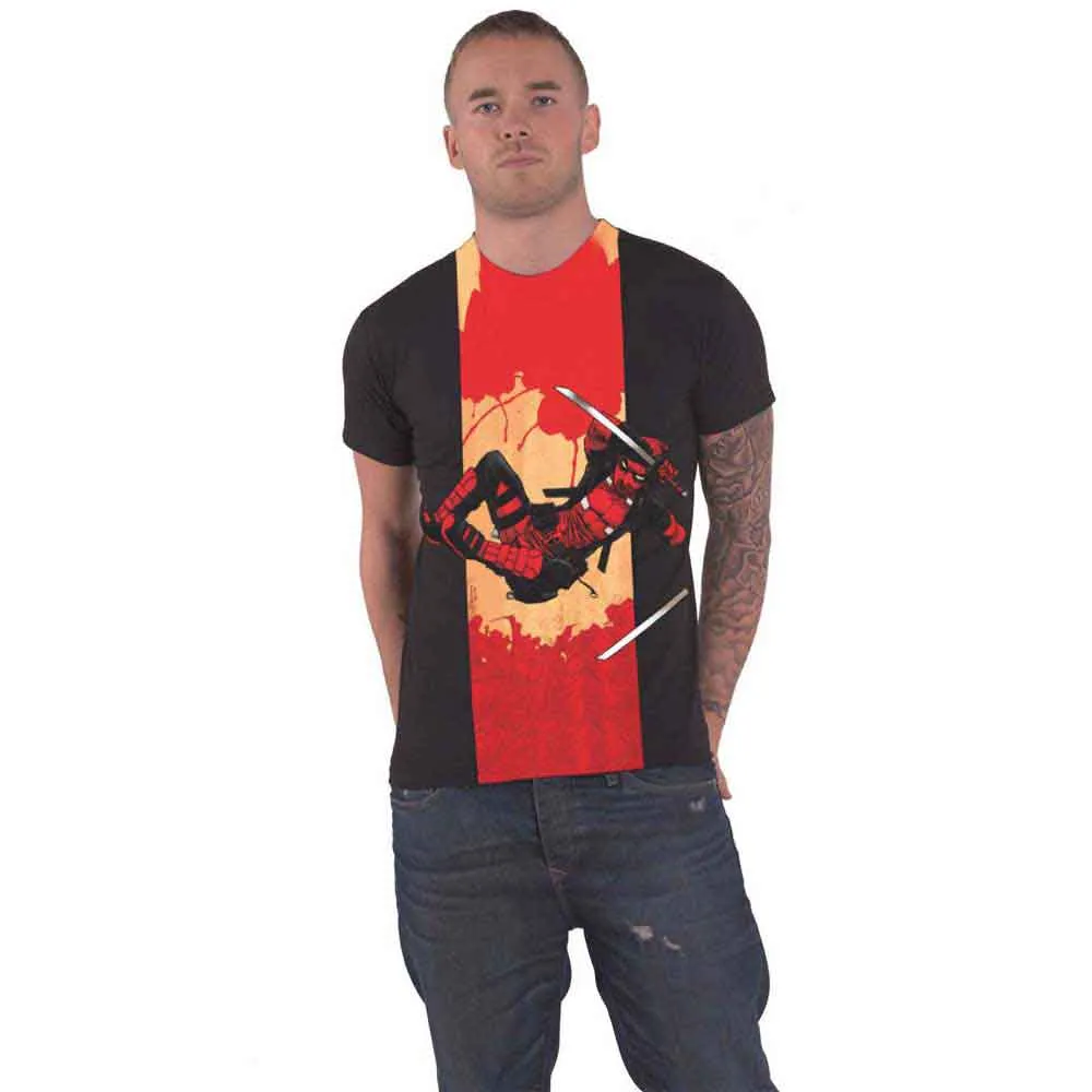 Deadpool T Shirt Samurai new Official Marvel Black sold by Paradiso Clothing