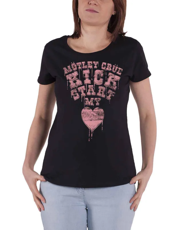 Motley Crue Kick Start My Heart Skinny Fit T Shirt sold by Paradiso Clothing
