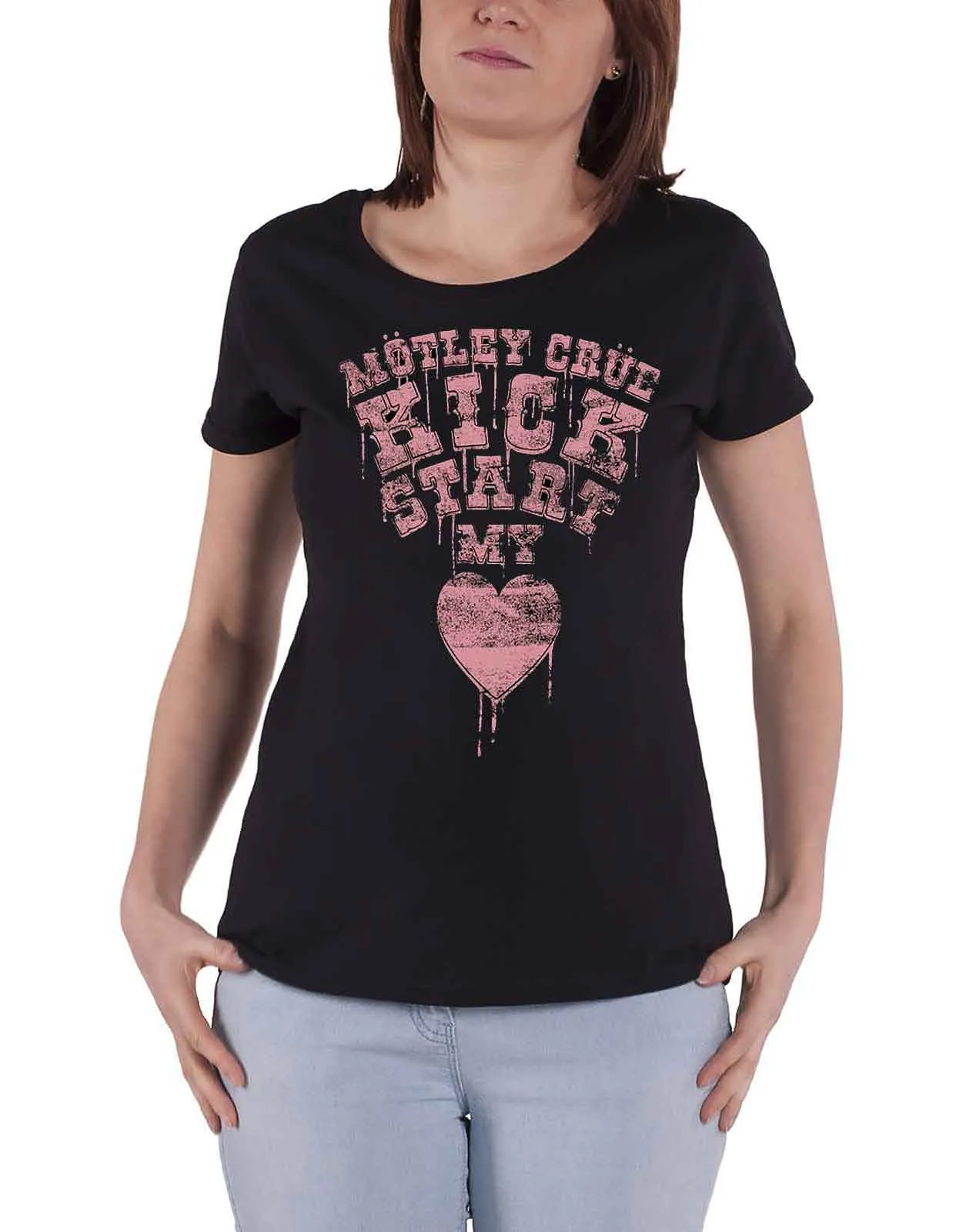 Motley Crue Kick Start My Heart Skinny Fit T Shirt sold by Paradiso Clothing