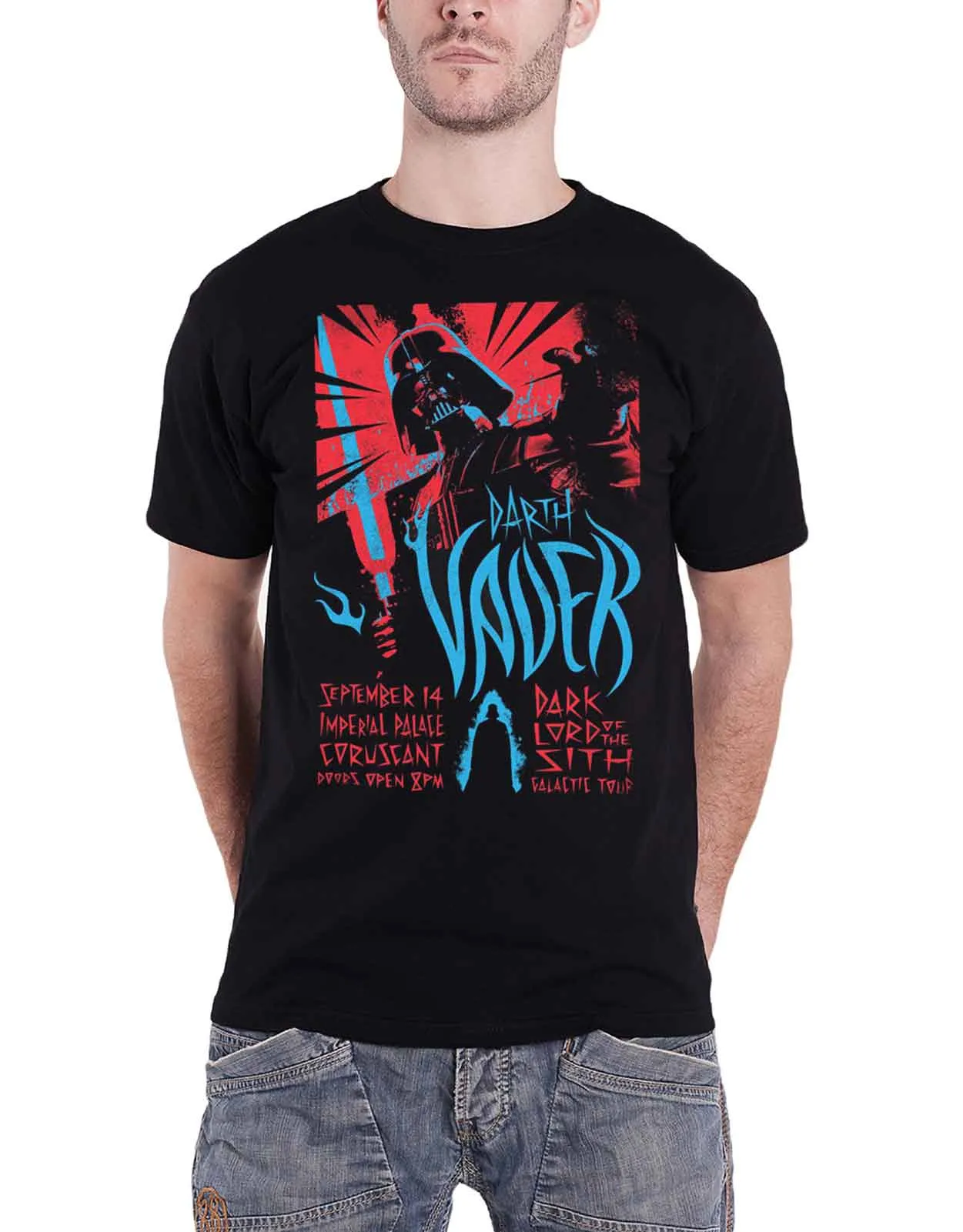 Star Wars T Shirt Darth Vader Rocks Poster new Official Mens Black sold by Paradiso Clothing