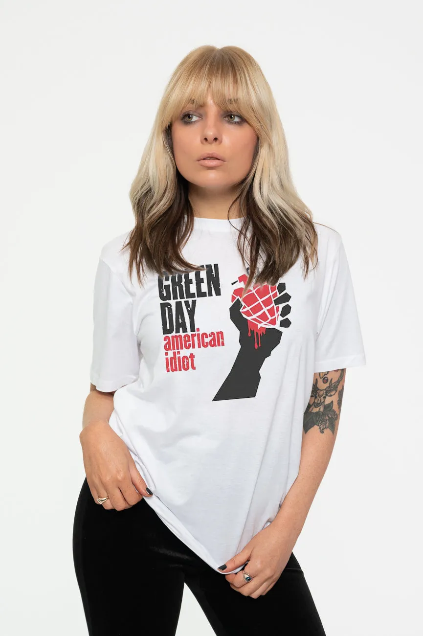 Green Day American Idiot Grenade T Shirt sold by Paradiso Clothing