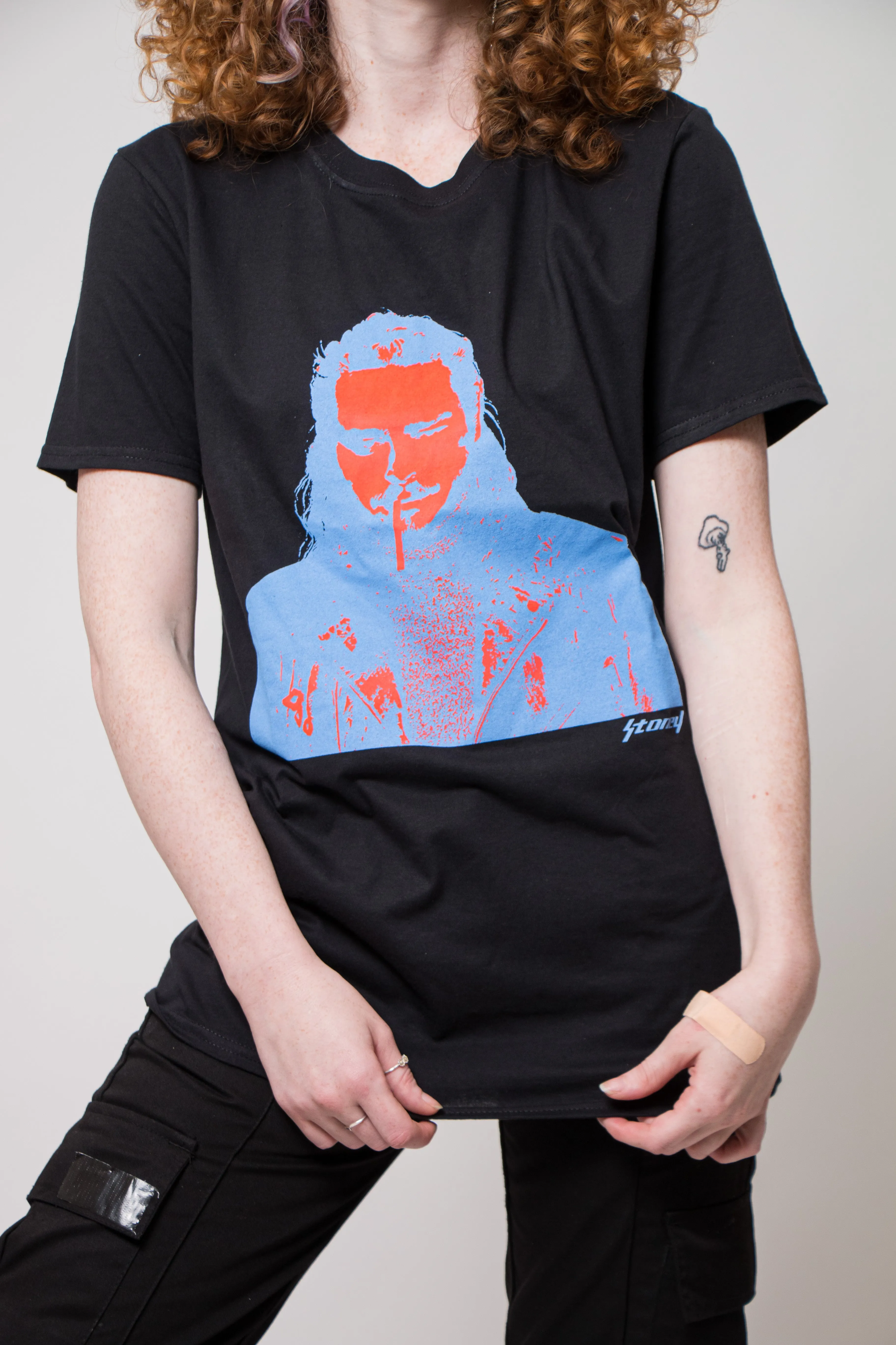 Post Malone Red and Blue Photo T Shirt sold by Paradiso Clothing product image thumbnail 2