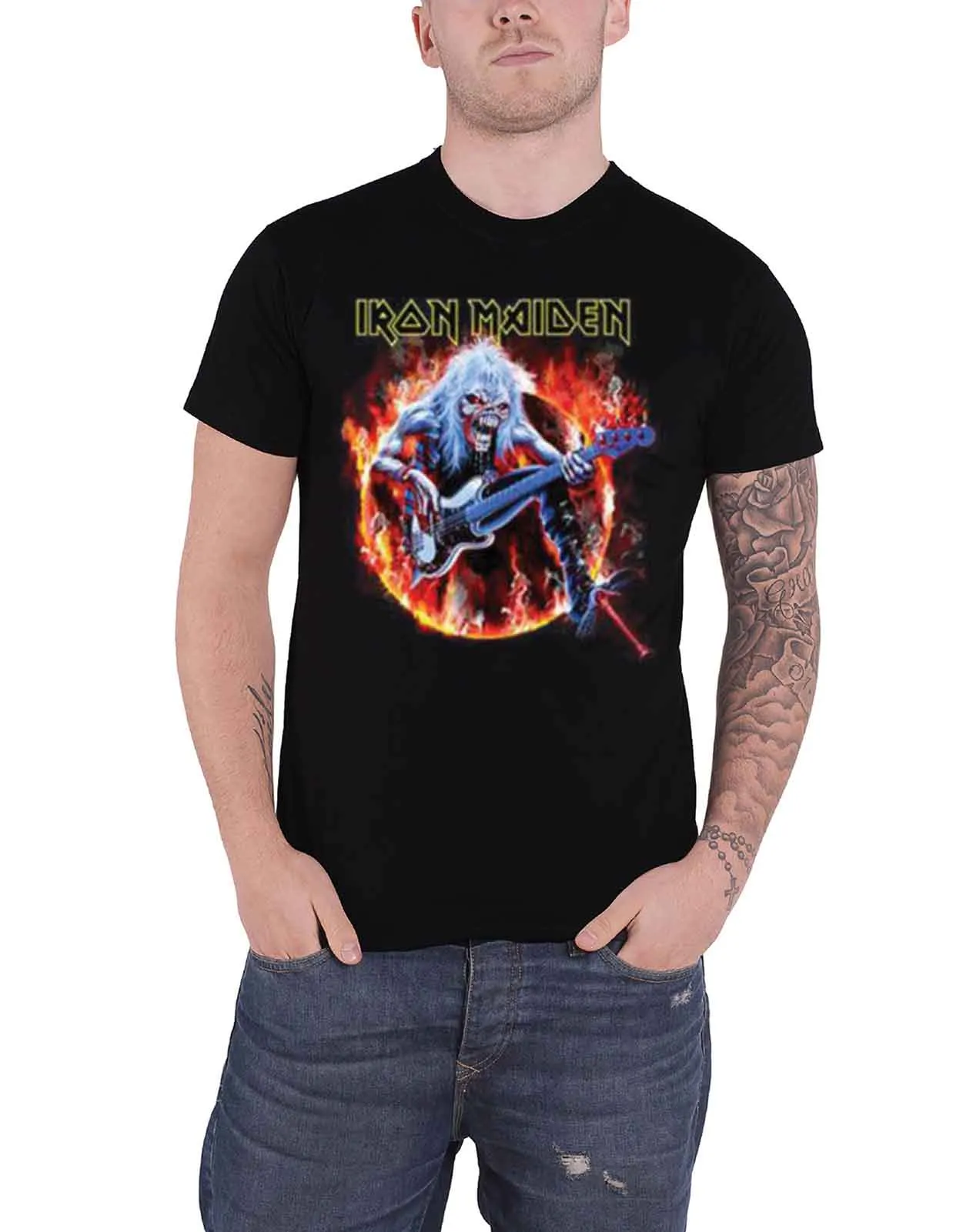 Iron Maiden Fear Live Flames T Shirt sold by Paradiso Clothing