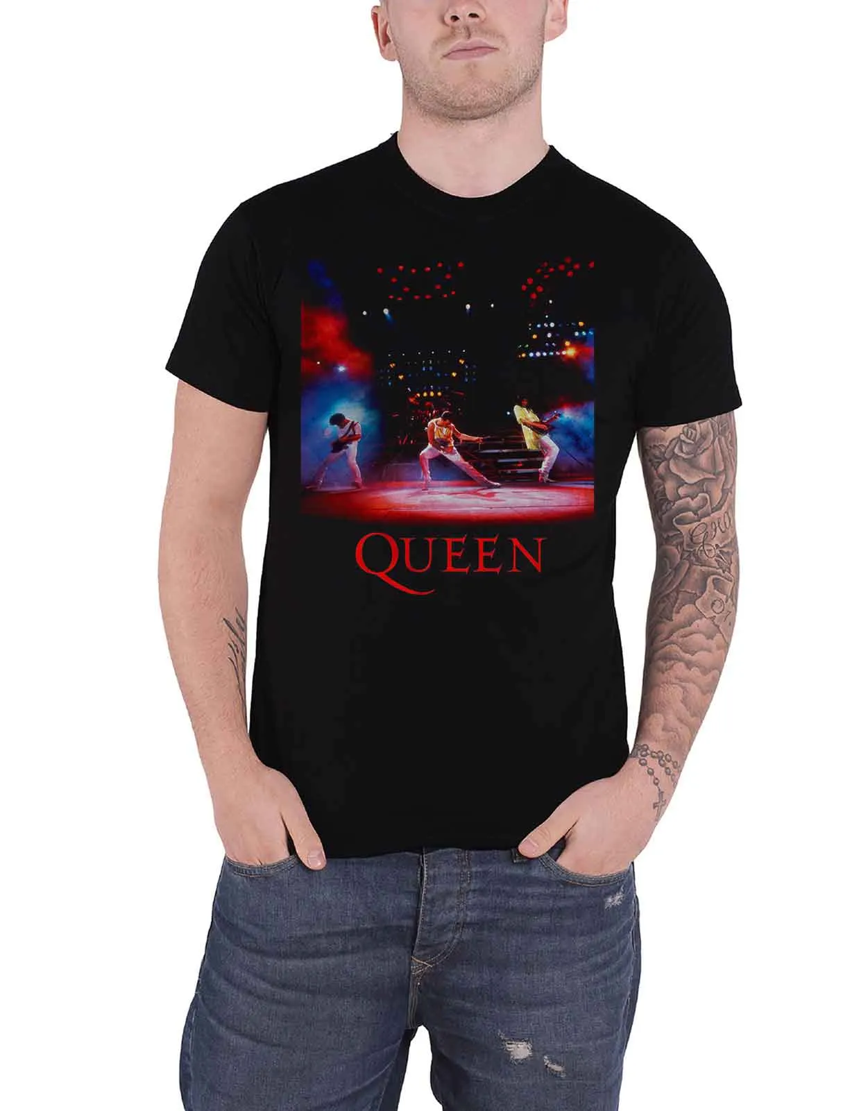 Queen Live Shot Freddie T Shirt sold by Paradiso Clothing
