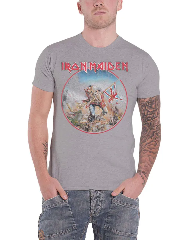 Iron Maiden Trooper Vintage Circle T Shirt sold by Paradiso Clothing
