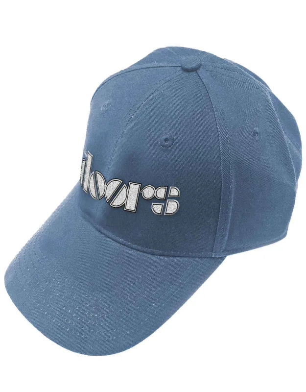 The Doors Classic Band Logo Denim Blue Strapback sold by Paradiso Clothing