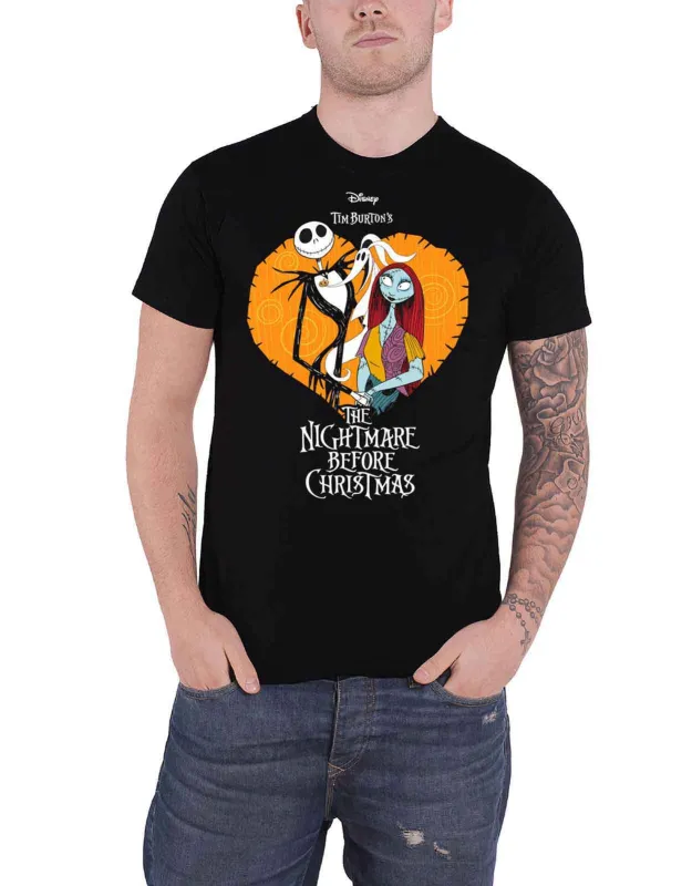 Nightmare Before Christmas T Shirt Heart Logo Official Disney Mens Black sold by Paradiso Clothing