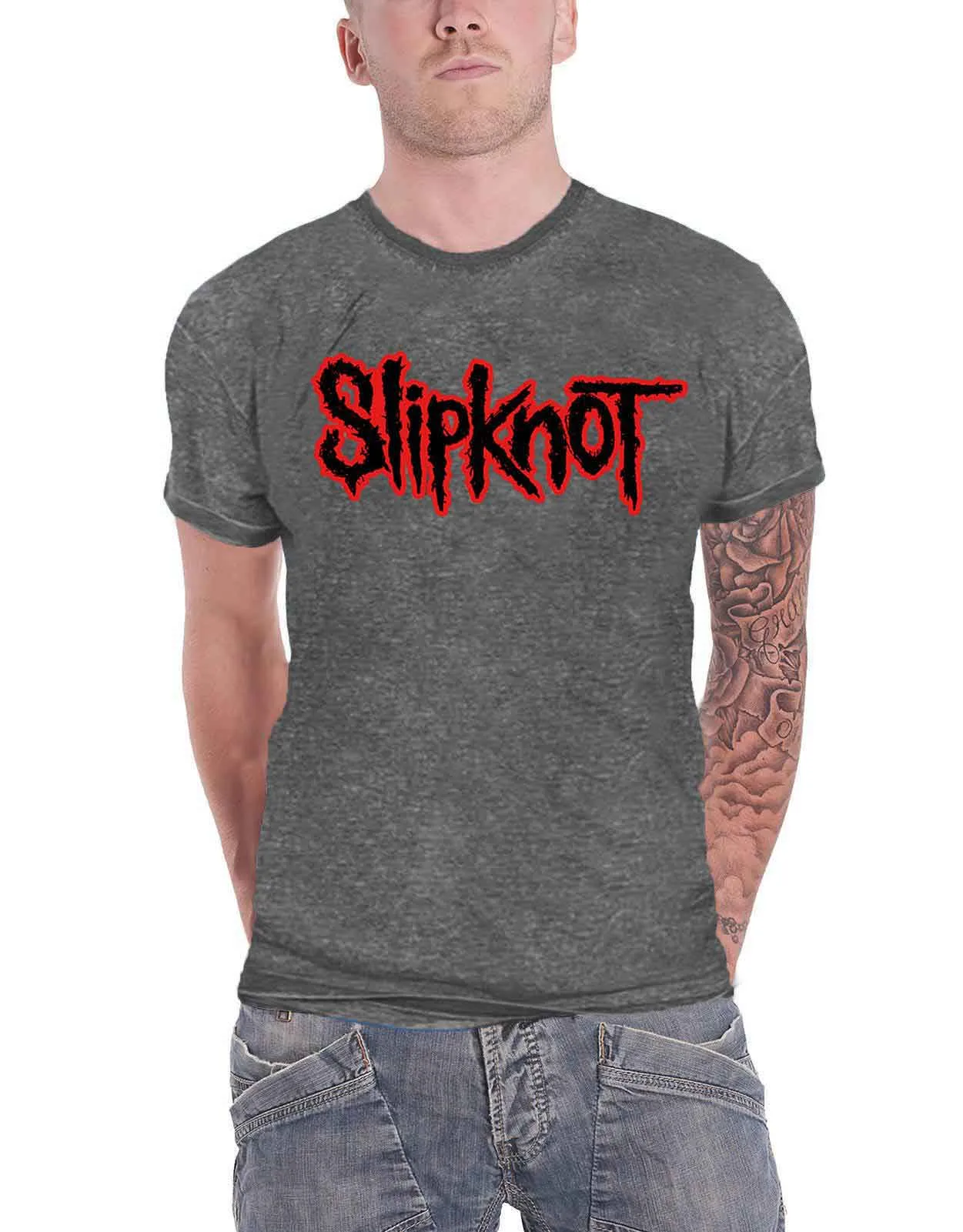 Slipknot Classic logo Burnout T Shirt sold by Paradiso Clothing